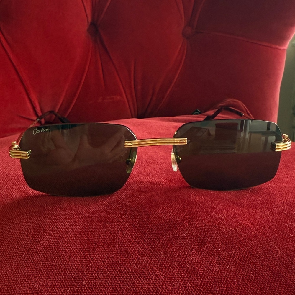 Cartier Gold and Dark Lens Eyewear